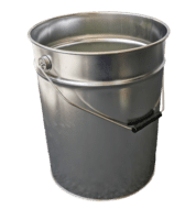 Konisk blikspand, 20 ltr. med låg